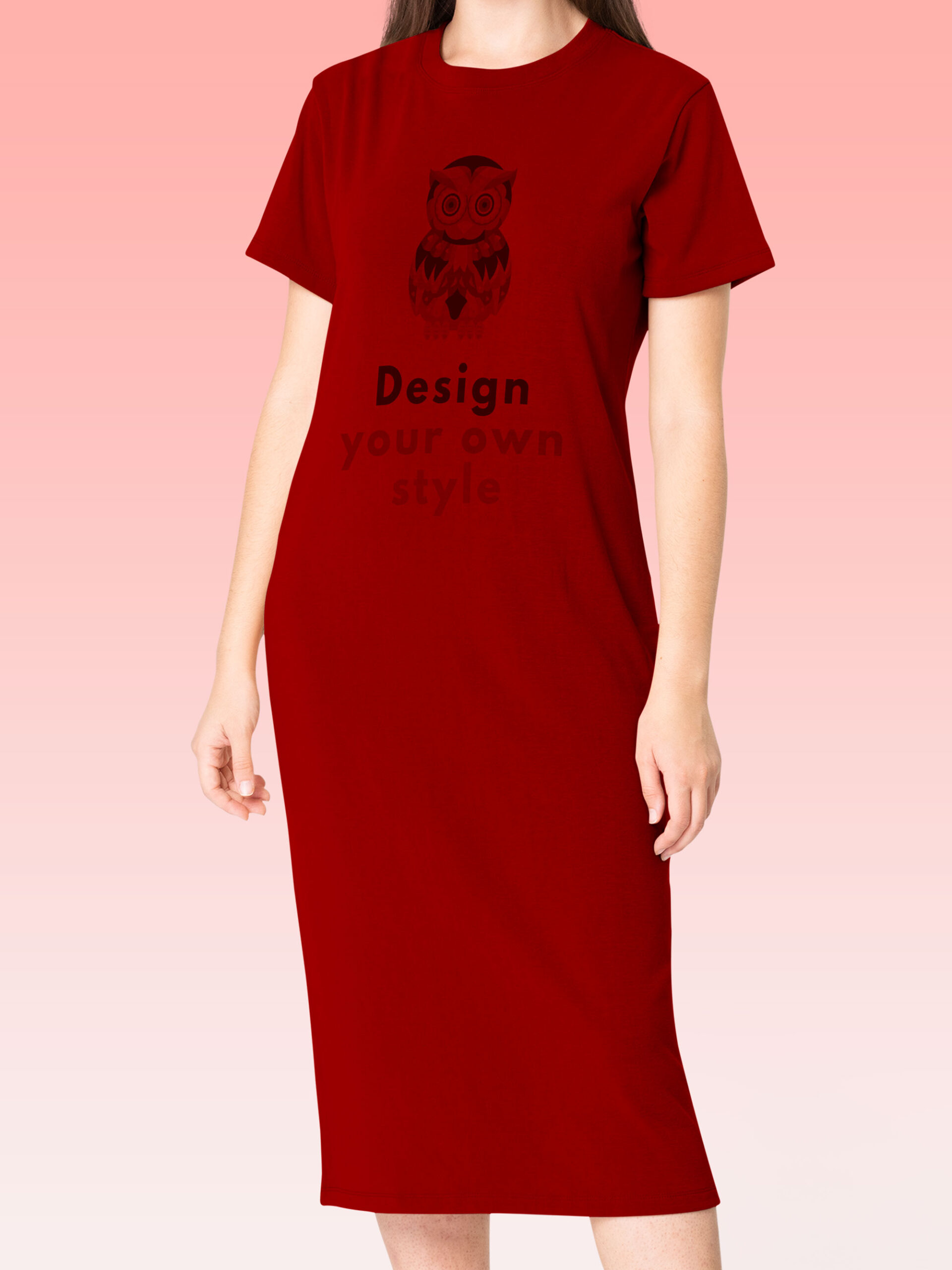 Womens Knee Length Dress Loose Fit V-neck T-shirt Style Dress : Target